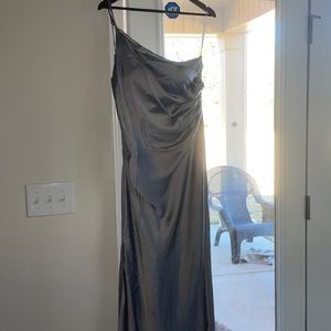 Revelry size 12 jade satin dress